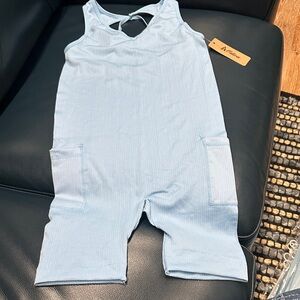Stylish Light Blue Women's Bodysuit